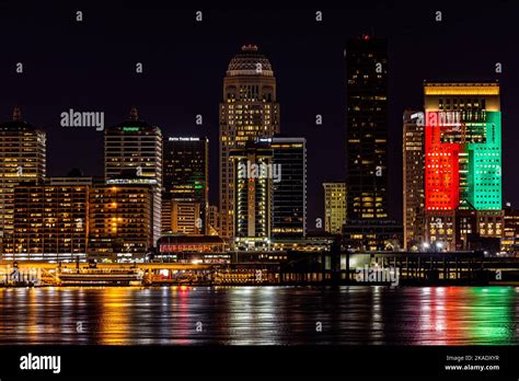 An Aerial Cityscape Of Louisville Surrounded By Tall Buildings Near