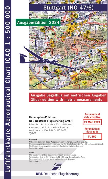 Icao Glider Charts Germany Siebert Luftfahrtbedarf