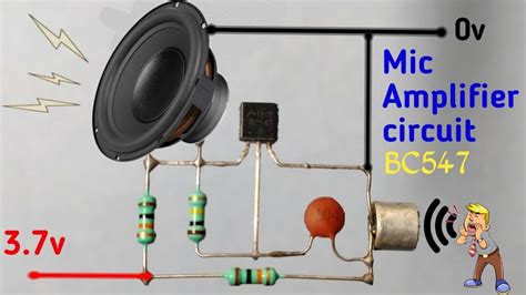 Simple Mic Amplifier Circuit Using Bc547 Youtube