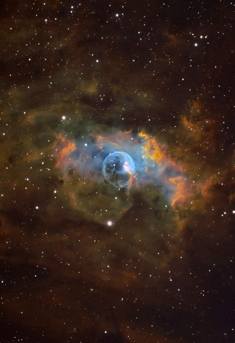 NGC7635 Bubble Nebula In SHO Astrophotography