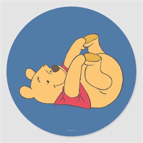 Winnie The Pooh 9 Classic Round Sticker Zazzle Artofit