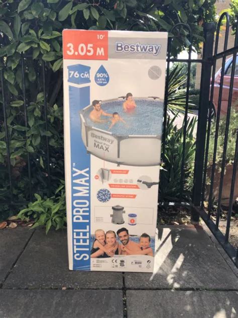 BESTWAY MAX STEEL Pro Round Frame Swimming Pool With Filter Pump