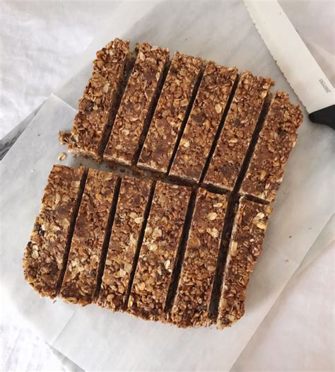 Homemade Chocolate Peanut Butter Granola Bars Domestikatedlife