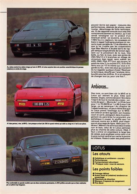 Porsche 944s2 Vs Lotus Esprit Turbo Se Vs Mvs Venturi Fr Porsche