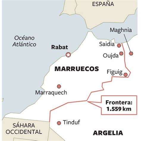 La frontera entre Marruecos y Argelia Domingo EL PAÍS