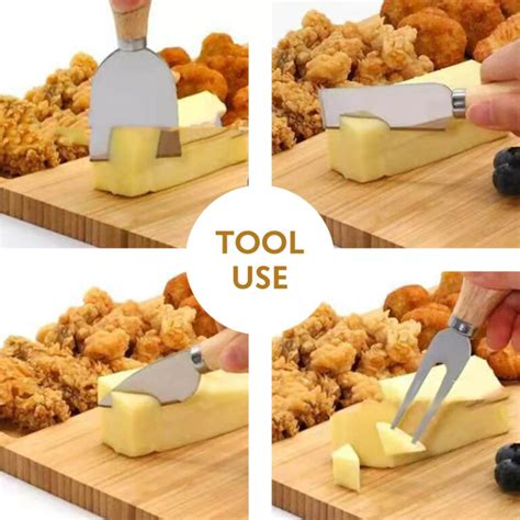 4 Cheese Knives And Bamboo Board Set - Top Kitchen Gadget