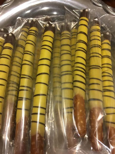 Bumble Bee Pretzel Rods Bumble Bee Baby Shower Bee Baby Shower