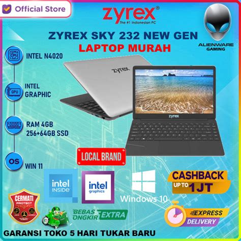 Promo Laptop Zyrex Sky New Gen N Gb Gb Gb W Fhd