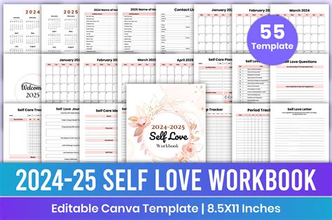 2024 25 Self Love Workbook Canva Kdp Graphic By A2zdesign · Creative