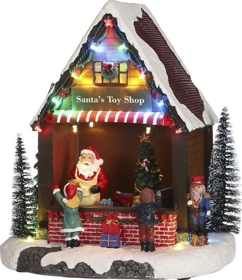 Luville Kerstdorp Miniatuur Santa S Toy Shop L24 5 X B18 X H27 Cm Bol