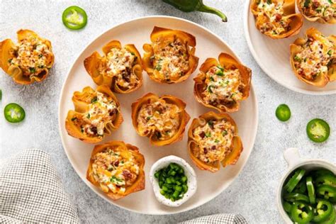 Jalapeño Popper Wonton Cups Mighty Mrs Super Easy Recipes