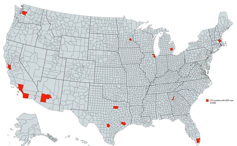 The Gdp Of Every U S County Vivid Maps