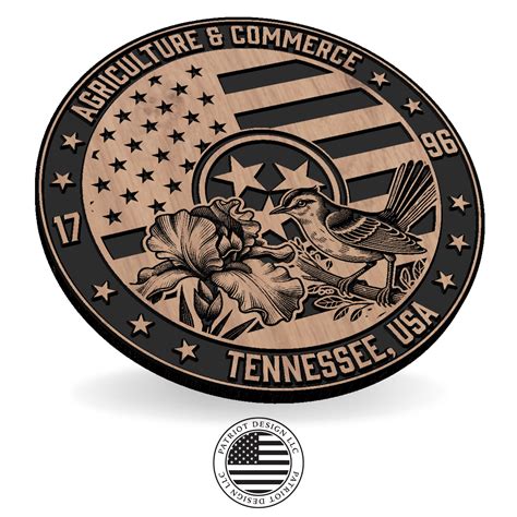 Tennessee Themed Sign - Motto - Round Flag - Patriot Nation Design