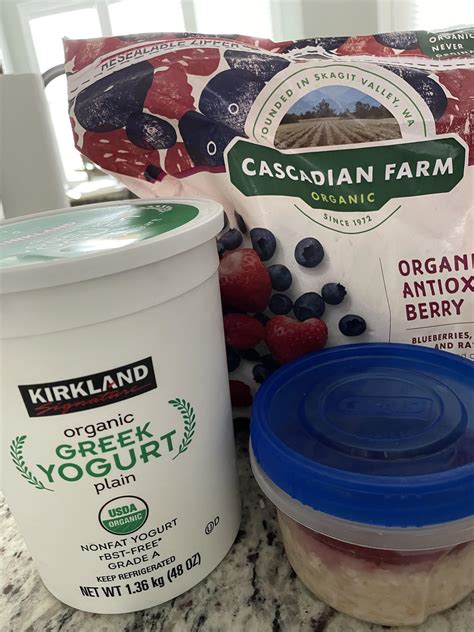 Kirkland Greek Yogurt With Costco Frozen Berries Are My Go To Breakfast