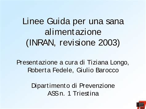 Pdf Linee Guida Per Una Sana Alimentazione Inran Revisione