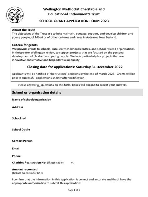 Fillable Online 2022 23 Schools Grant Application Form Fax Email