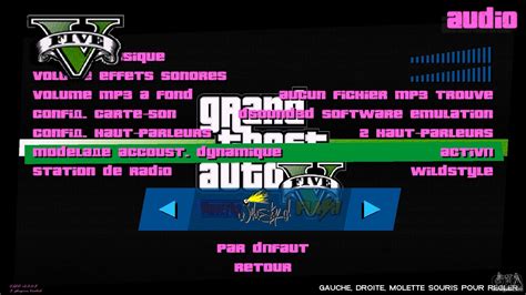 Menu Style GTA V for GTA Vice City