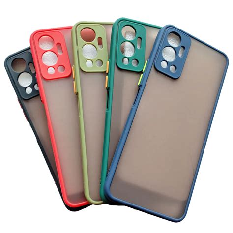 For Infinix Hot 12 Case Frosted Translucent Case Silicone Frame Hard