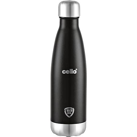 Cello Duro Tuff Swift Stainless Steel Vacuum Insulated Flask Ml Black Hot Cold Water