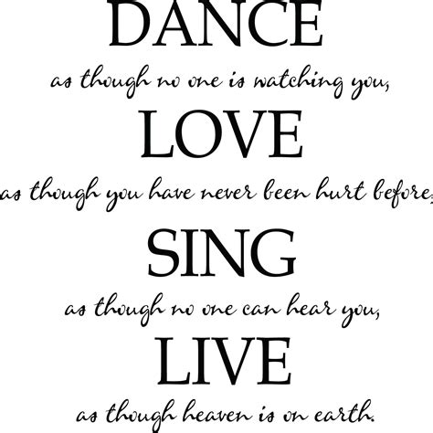 Dance Love Sing Live Quote Wall Sticker - World of Wall Stickers