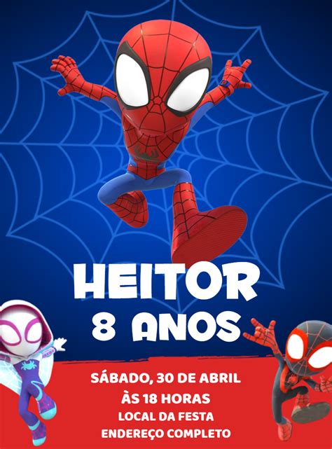 Spidey Spiderman Birthday Invitation An Amazing Online Editor For You