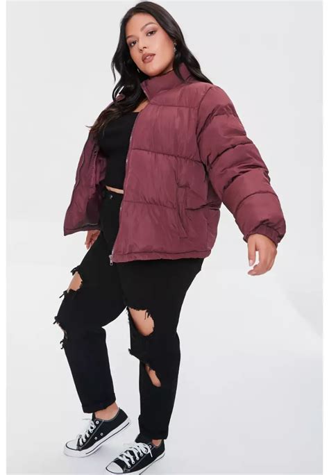 Buy Forever 21 Plus Size Zip Up Puffer Jacket 2024 Online Zalora