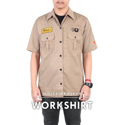 Jual Workshirt Kemeja Kerja Kemeja Pria Workshirt Noise Project