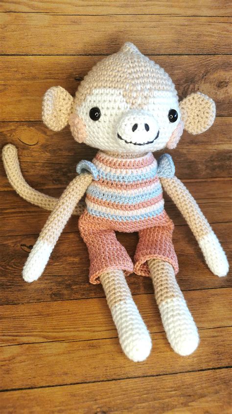 H Kel Ffchen Kuscheltier Affe Handarbeit Geh Kelt Etsy