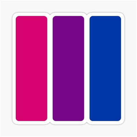 Bisexual Pride Flag Colors Bar Strips Sticker For Sale By Meicha