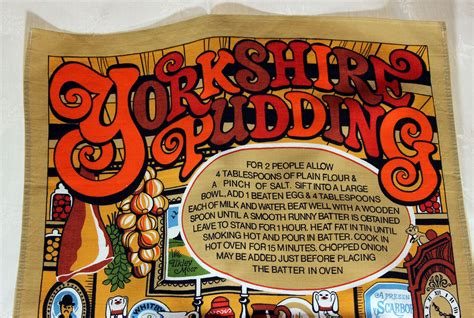 Cotton Tea Towel Yorkshire Pudding Harry Butterworth With A Past