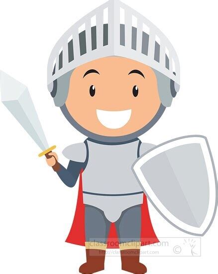 Medieval Clipart-cute little knite medieval clipart