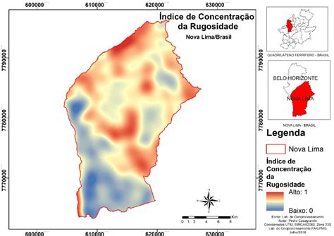 Mapa Do Índice De Concentração Da Rugosidade Download Scientific