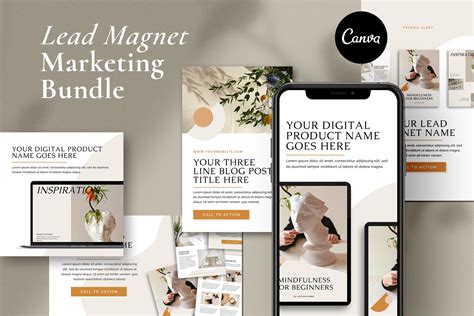 Lead Magnet Marketing Bundle Canva Creative Canva Templates