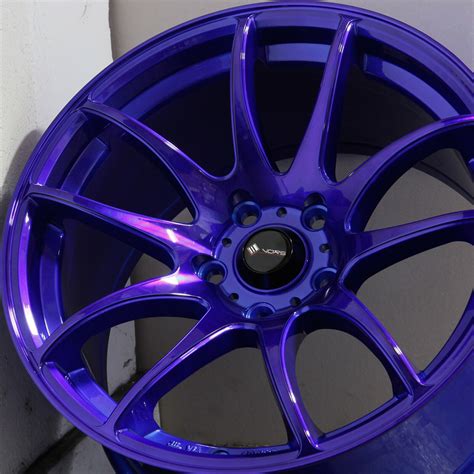 18x95 Vors Tr4 5x1143 22 Candy Purple Blue Wheels Rims Set4 731