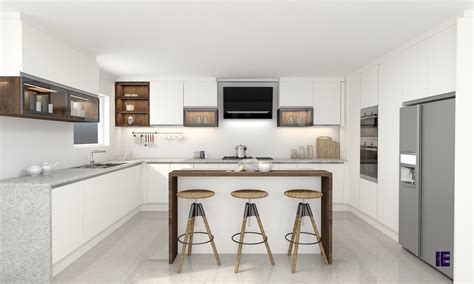 Handleless Kitchen Unit White Tobacco Gladstone Oak