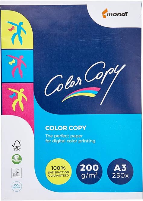 Mondi Color Copy Carta Patinata Opaca A3 Gr 200 250 Pezzi Amazon