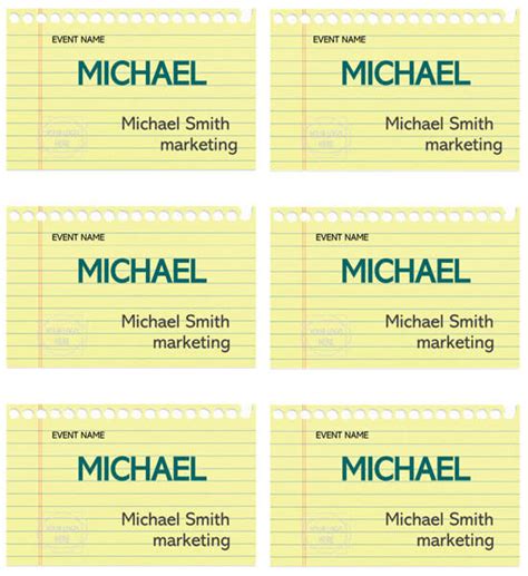 25+ FREE Printable Name Tag Templates (Word | PDF)