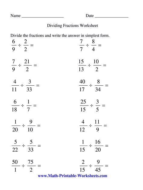 How To Divide Fractions Fill Online Printable Fillable Blank Pdffiller