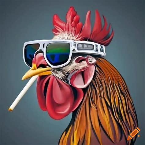 Rooster Wearing Sunglasses And Smoking On Craiyon