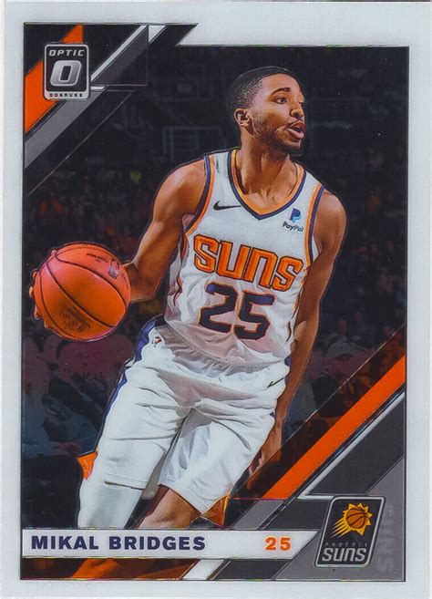 Mikal Bridges 2019 20 Panini Donruss Optic Chrome Base Card 125