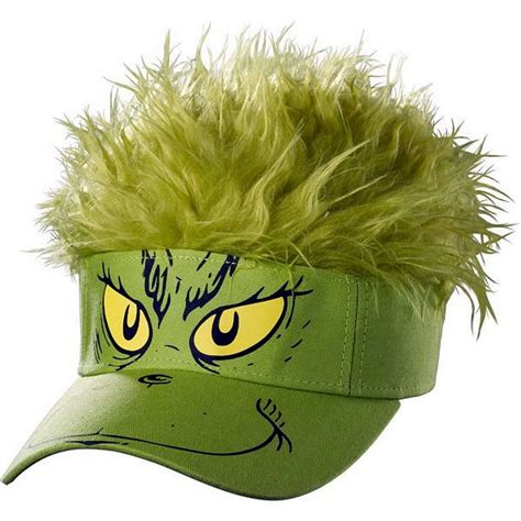 Dr Seuss Grinch Visor Hats Fancy Dress Costume Accessories Dr