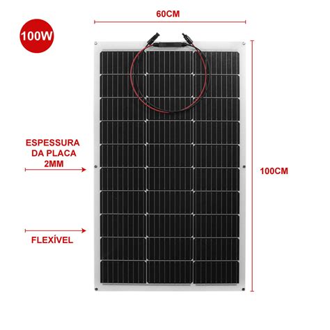 Painel Solar Fotovoltaico Flex Vel W Hent Automotivos