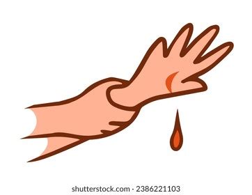 Domestic Injury Blood Dripping Wound Cartoon Stock Vector (Royalty Free ...