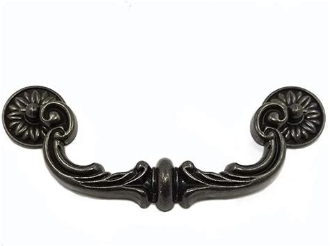 Mfys 6 Large Drop Bail Dresser Pull Handle Drawer Pulls Rustic Antique Black Bronze Kitchen