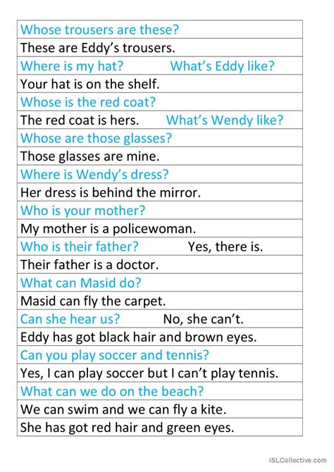 Questions And Answers Matching Warme English Esl Worksheets Pdf And Doc