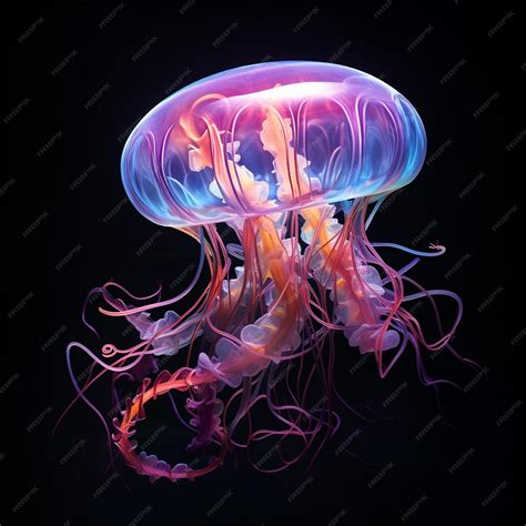 Premium AI Image | Bioluminescence jelly fish