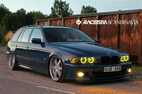 BMW E39 5 Series Grey Touring Deep Dish Slammed Bmw E39 Touring Bmw