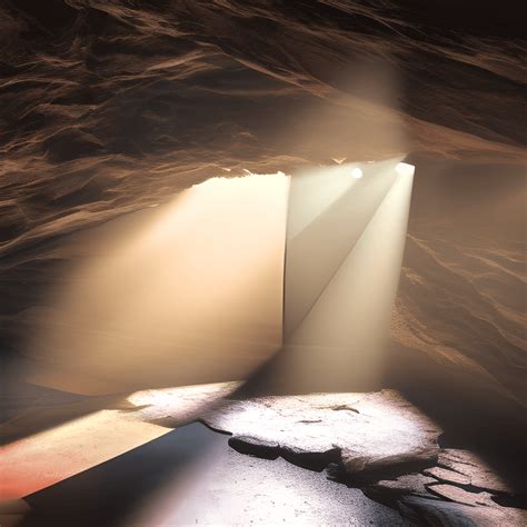 Cave With Sunlight Shining In · Creative Fabrica