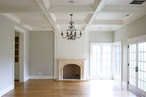 Living Room Coffered Ceiling Design Ideas