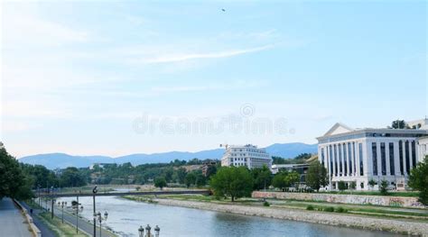 North Macedonia. Real Life in the City Autumn Spring Summer Warm Season ...